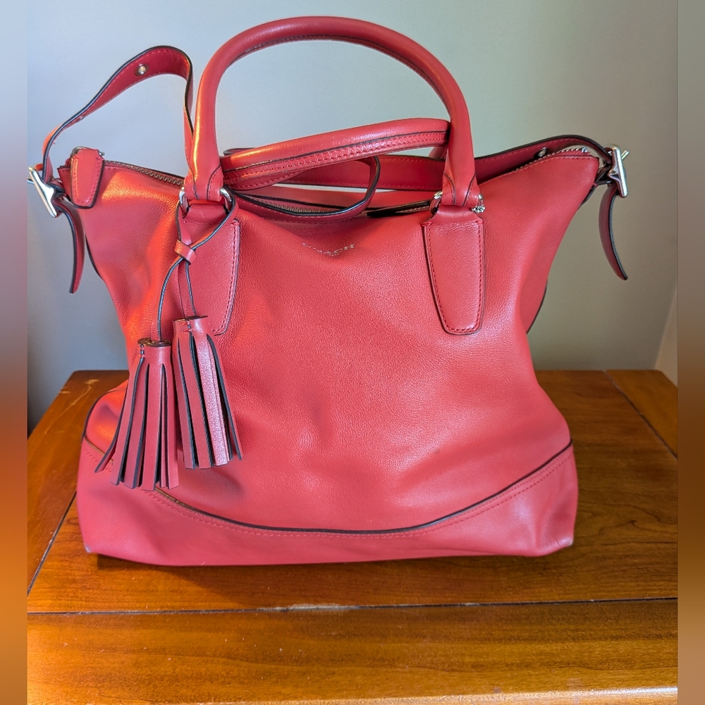 Coach Red Leather Satchel